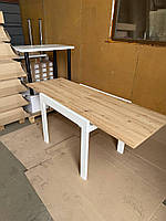 Розкладний стіл Твіст 90*120 см колір білий + артизан