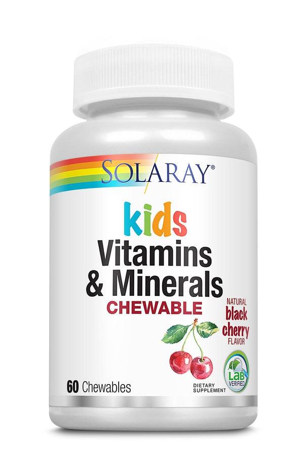 Вітаміни для дітей Solaray Kids Vitamin & Minerals 60 жуйок Вишня