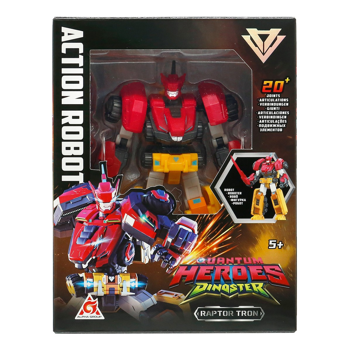 Ігрова фігурка Dinoster Dinoster Action Robot Raptor Tron  - Раптор Трон Діностер (12,7 см, з аксес.) EU580872, фото 1
