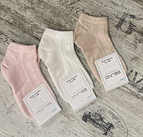 Ажурні короткі шкарпетки для дівчаток у світлих кольорах 7-8 років