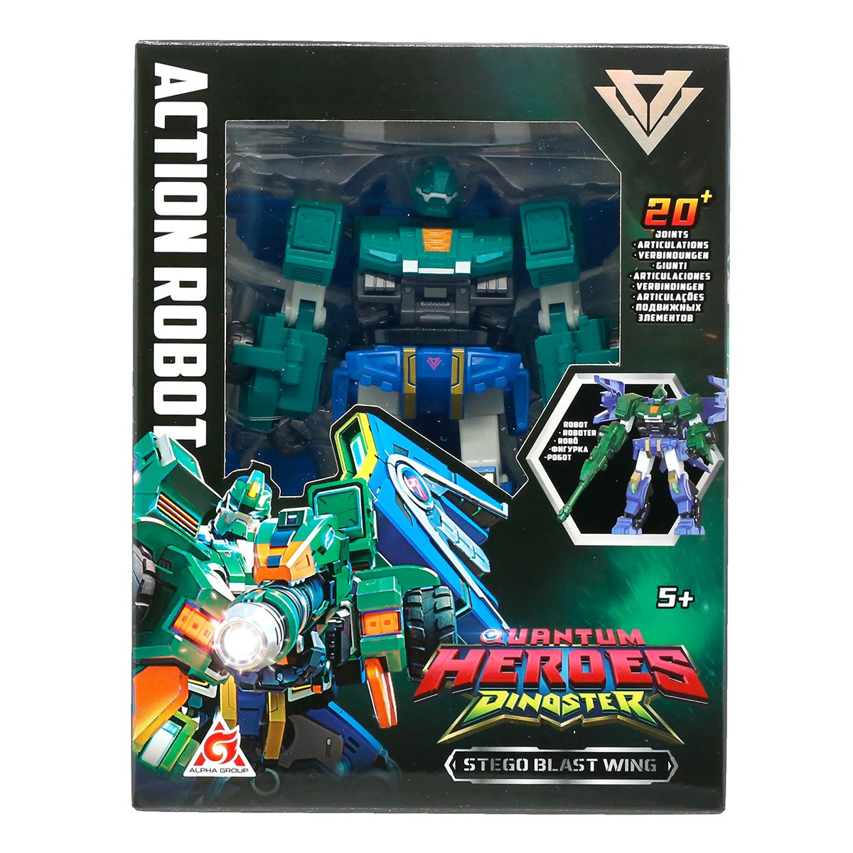 Ігрова Фігурка Dinoster Action Robot Stego Blust Wing - Стего Бласт Вінг (12,7 см, з аксес.) EU580874, фото 1