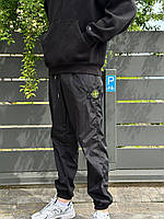 Спортивні штани чорні Stone Island Gore Tex Водонепроникні чоловічі штани Стон Айленд молодіжні з кишенями, Спортивки тонкі