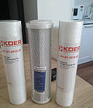 Картриджі для фільтрів очищення води 1-2-3 комплект покращених картриджів зворотного осмосу KOER EUROPRODUCT, фото 2