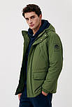 Демісезонна чоловіча парка Finn Flare FAB21046-500 зелена S, фото 3