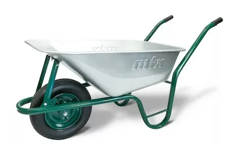 Тачка будівельна MTX 689048 85 л одноколісна оцинкована, фото 1