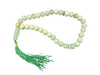 Чітки з Оніксу зелені 33 намистини