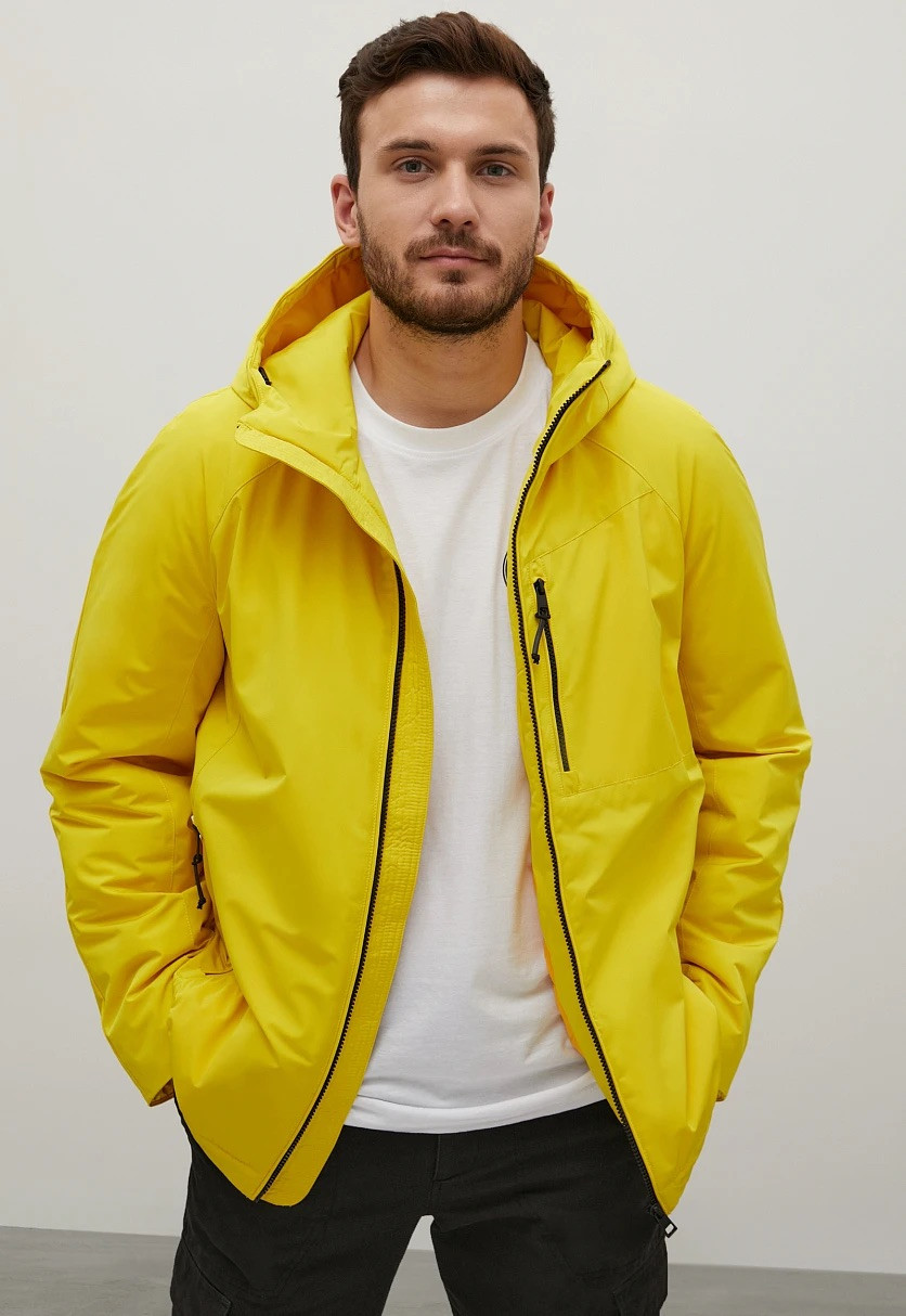 Демісезонна чоловіча куртка Finn Flare FAC22009-424 жовта XL, фото 1