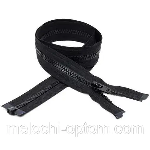 Блискавки ТРАКТОР Тип-5, 75см посилені роз'ємні, колір чорний