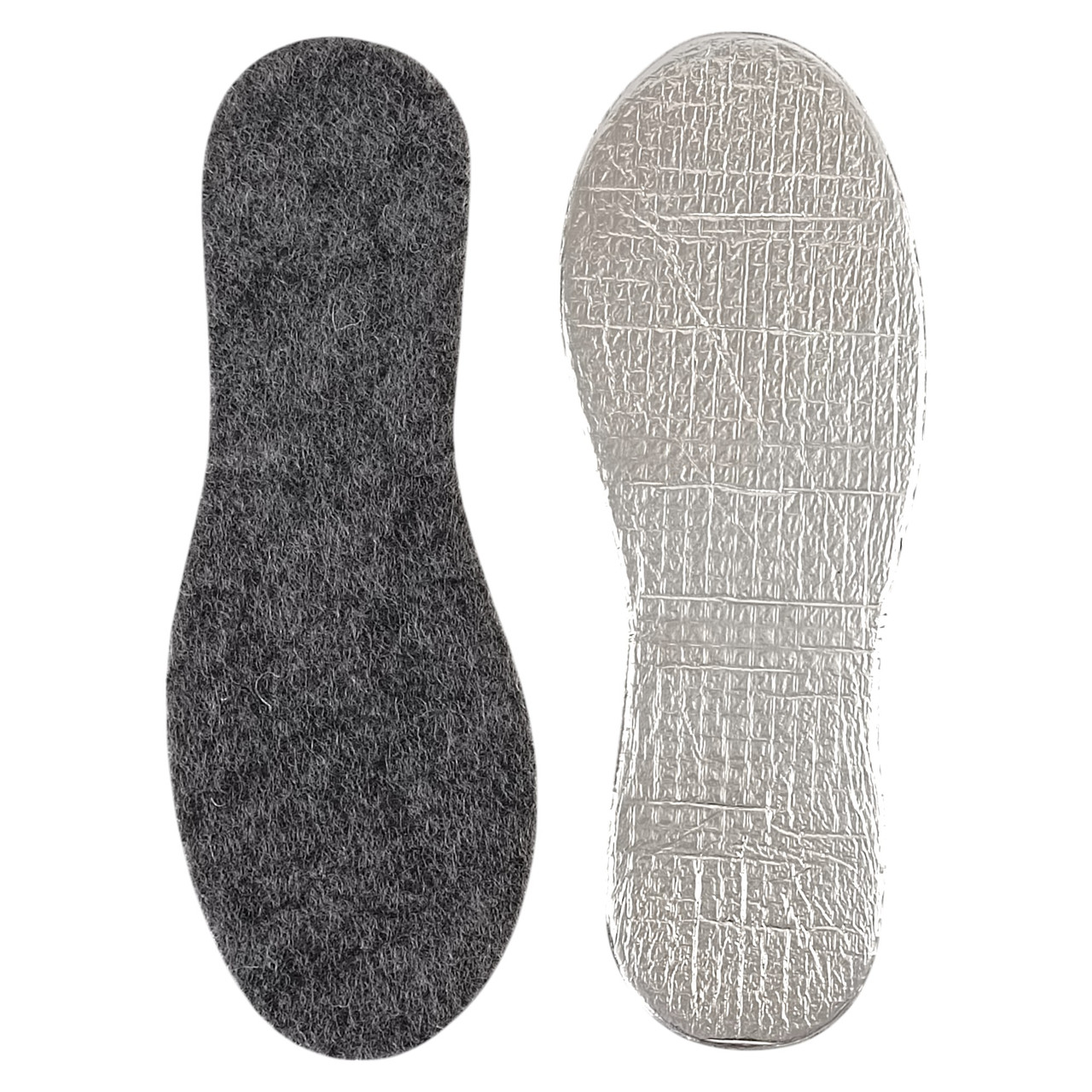 Устілки зимові з алюмінієвою фольгою PolarFoil 35 (22.5 см) тришарові термоустілки, фетр + фольга, фото 1