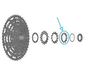 Зірка касети Shimano CS-LG600 11Т Art Y0NC11000
