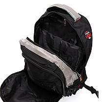 Рюкзак шкільний сірий для хлопчика у 6-11 клас підлітковий місткий великий тканинний з кишенями 47х34 см Racini 9-9615, фото 5