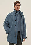 Подовжена чоловіча демісезонна куртка Finn Flare FAD21002-105 блакитна XL, фото 2