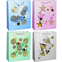Подарунковий пакет "Геометрія" мікс S (18х23х10 см) 12 шт.