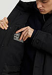 Подовжена чоловіча демісезонна куртка Finn Flare FAD21002-200 чорна XL, фото 8