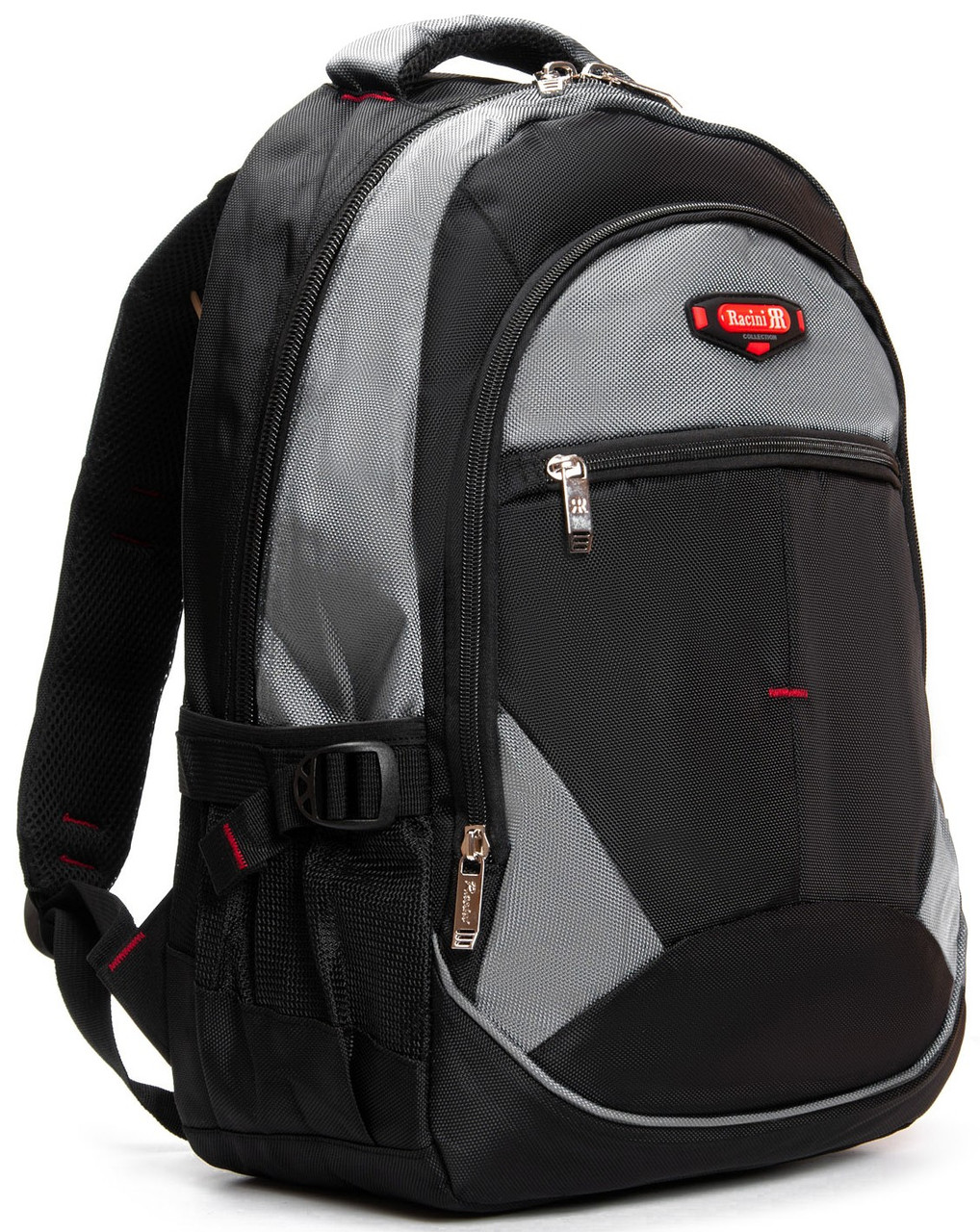 Рюкзак шкільний сірий для хлопчика у 6-11 клас підлітковий місткий великий тканинний з кишенями 47х34 см Racini 9-9612