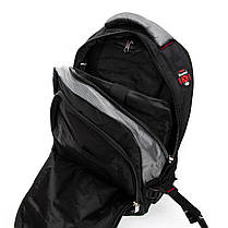 Рюкзак шкільний сірий для хлопчика у 6-11 клас підлітковий місткий великий тканинний з кишенями 47х34 см Racini 9-9612, фото 3