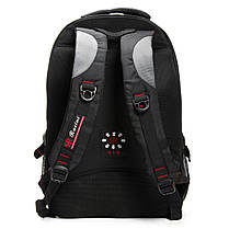 Рюкзак шкільний сірий для хлопчика у 6-11 клас підлітковий місткий великий тканинний з кишенями 47х34 см Racini 9-9612, фото 5