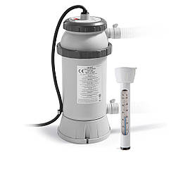 Електричний нагрівач для басейнів Intex 28684, працює від фільтр-насоса продуктивністю 2 006 ÷ 9 463 л/год