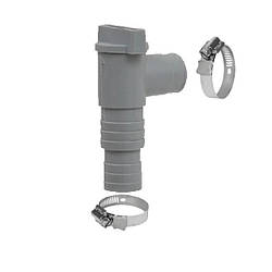 Плунжерний кран InPool 10748, контроль потоку води (1 шт) для басейнів із штуцером до шлангу 3.2 см\3.8 см