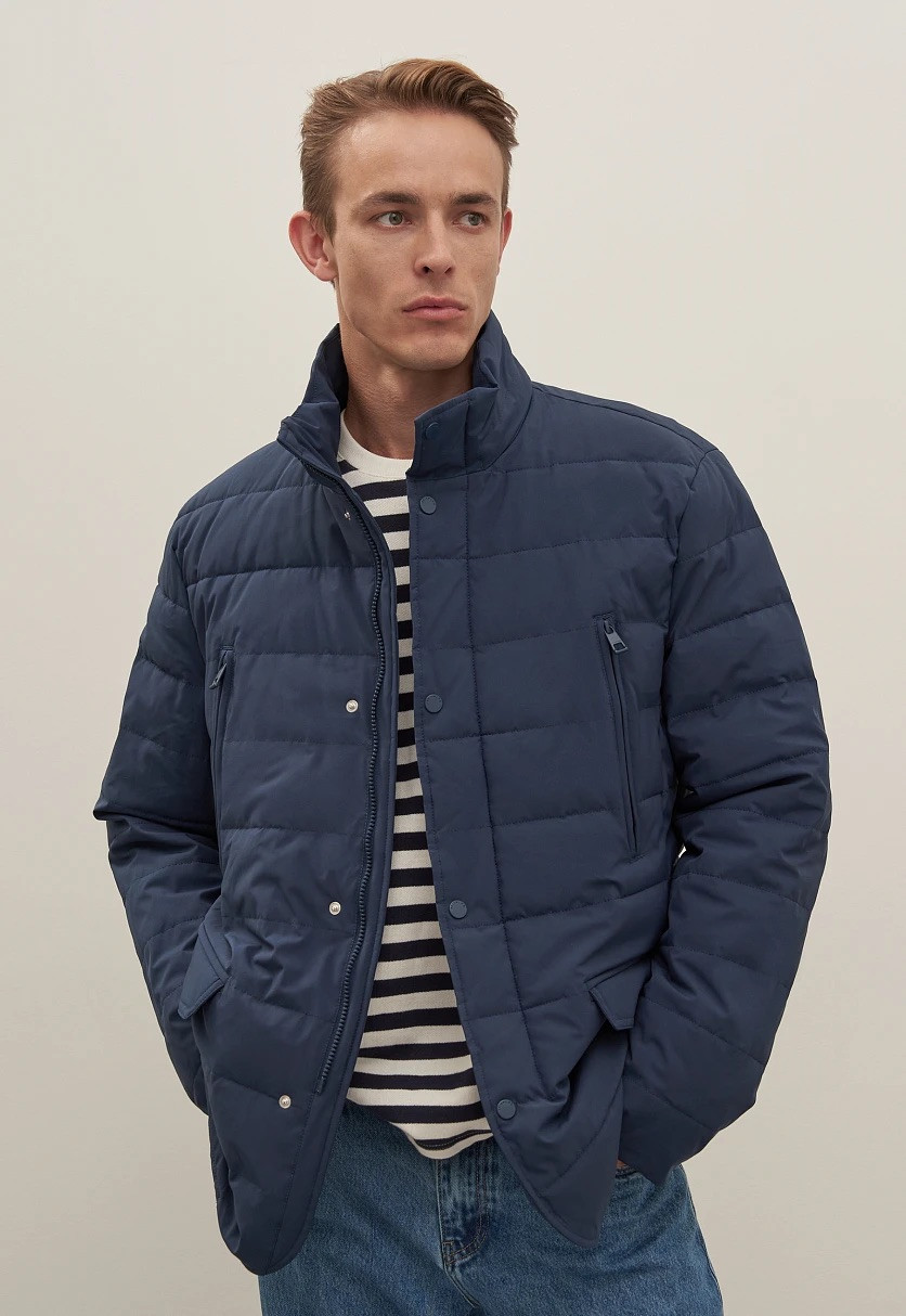 Демісезонна чоловіча куртка Finn Flare FAD21072-101 синя 2XL, фото 1