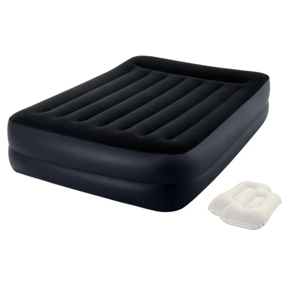 Надувне ліжко Intex 64124-2, 152 х 203 х 42 см, вбудований електронасос, подушки. Двоспальне, фото 1