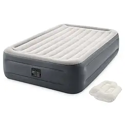 Надувне ліжко Intex 64126-2, 152 х 203 х 46 см, вбудований електричний насос, подушки. Двоспальне