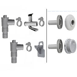 MAX Набір для підключення фільтр-насоса Intex 22026 до басейну зі штуцерами