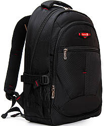 Рюкзак шкільний чорний для хлопчика у 6-11 клас підлітковий місткий великий тканинний з кишенями 47х34 см Racini 9-9612