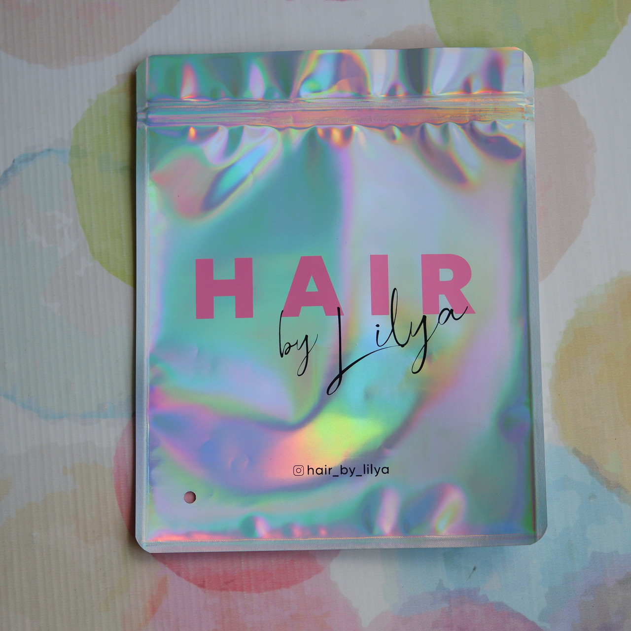 Пакет зіп з логотипом, голографічний