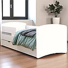 Ліжко Кіндер Кул, універсальне ліжечко на ламелях із захисними бортиками, шухляда в комплекті, фото 3