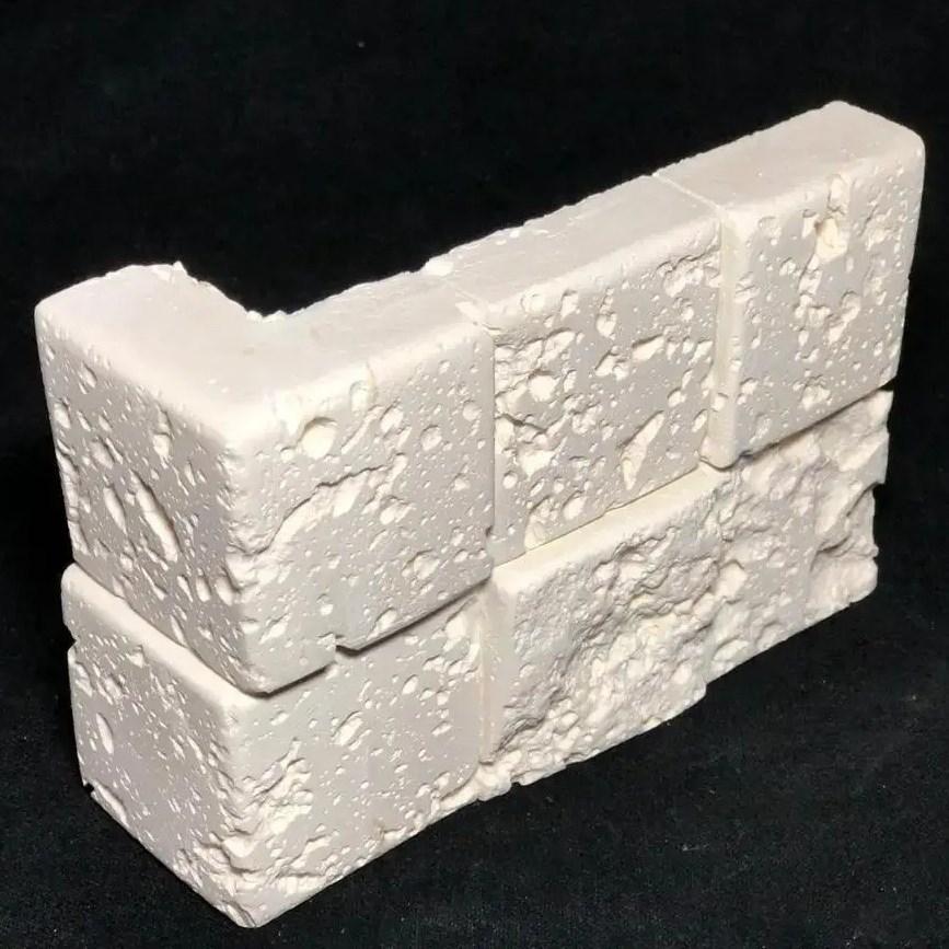 Гіпсова декоративна плитка "Корсика" кутова (2,16 м/п. в уп.) біла