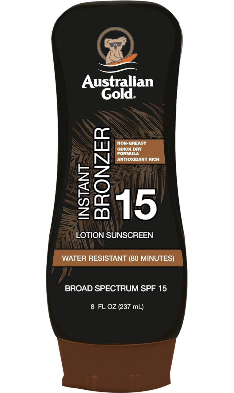 Сонцезахисний лосьйон з бронзатором Australian Gold SPF 15 Lotion Instant Bronzer