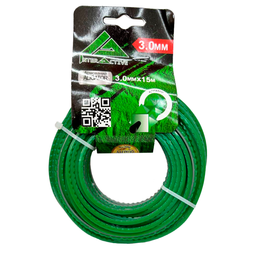 Струна ALIGATOR 3.0 мм*15 м Kamberg для бензокос, фото 1