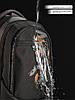 Рюкзак шкільний ортопедичний для хлопчика підлітковий 5-11 клас три змійки чорний з сірим SkyName 90-147-10, фото 8