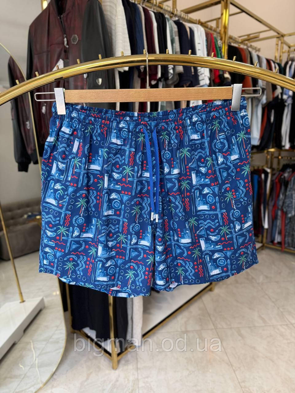 Чоловічі купальні шорти пальма 4821 (батал) 2-6XL сині