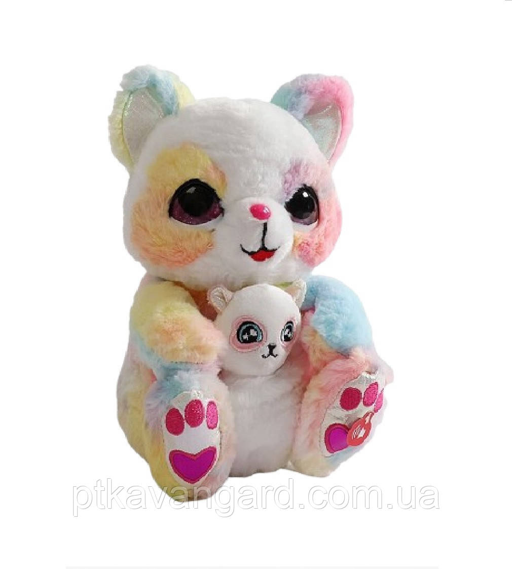 М'яка іграшка з дитинчам інтерактивна "Ведмедик" (рухається, співає англійською, магнітні датчики), фото 1