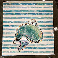 Панелька із футер двонитки риба кит 41 х 39см