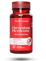 Хром піколінат для зменшення апетиту Earth's Creation Chromium Picolinate & Glucomannan - 100 капс