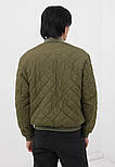 Стьобаний чоловічий бомбер Finn Flare FBC21017-907 хакі XL, фото 4