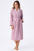 Жіночий махровий халат з мереживом Cemil İpekçi, 100% Бавовна, ліловий, р. 48–50, Туреччина