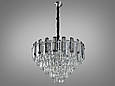 Кришталева люстра у вітальню на 11 ламп, хром, фото 2