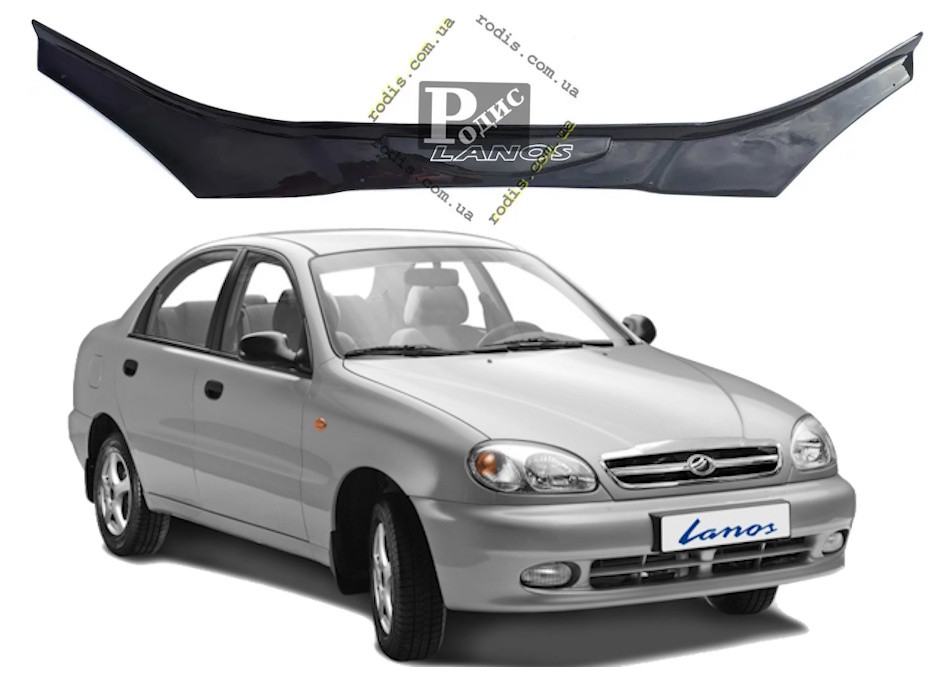 Дефлектор капота «AV-Tuning» DAEWOO Lanos Zaz Sens - Мухобійка Деу Ланос/ЗАЗ Сенс