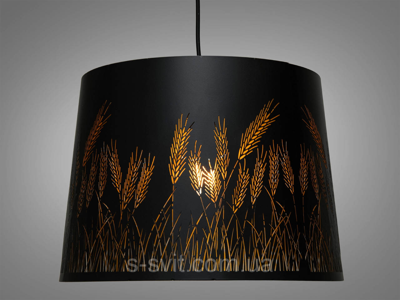 Світильник підвіс в стилі Лофт "Поле", чорний, фото 1