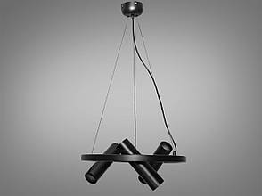 Люстра Loft на 6 ламп, чорна люстра