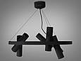 Люстра в стилі Loft, 12 ламп, люстра чорна, фото 3