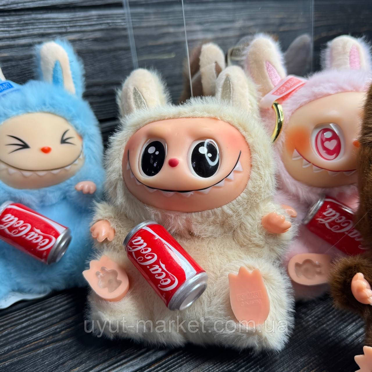 Фігурка-брелок Labubu Surprise 18см Coca-Cola/ М'яка іграшка брелок Лабуба Кола Монстр POP MART, фото 1