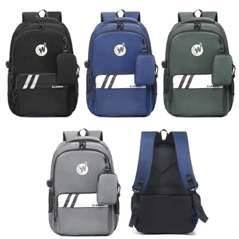 Спортивний шкільний рюкзак міський на блискавці з кишенею та гаманцем 47*31 см в різних варіантах VTTV