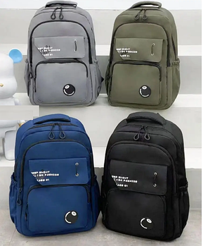 Спортивний шкільний рюкзак міський на блискавці з кишенею 45*32 см в різних варіантах VTTV