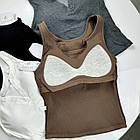 Жіночі бавовняні стильні майки #26123, фото 5