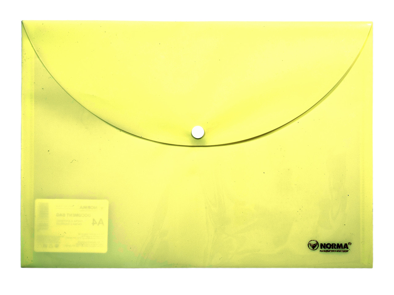 Папка на кнопці А4 5102-03 NORMA Pastel жовта (12), фото 1